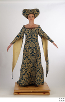  Photos Woman in Historical Dress 2 15th Century a poses blue Gold and dress medieval clothing whole body 0009.jpg
